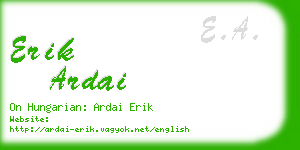 erik ardai business card